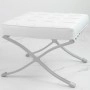 Barcelona Chair Design & Ottoman Hocker Weiß / Replika